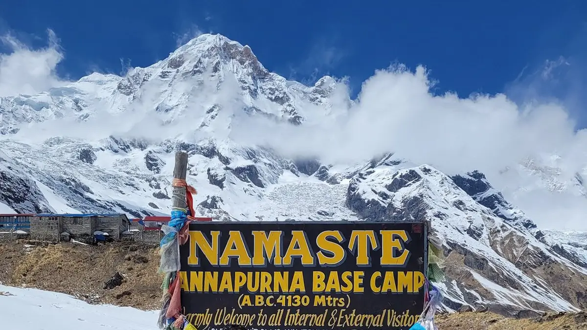 Breathtaking vistas of Mt. Annapurna