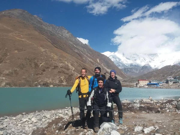 Gokyo Lake With Uk Boys