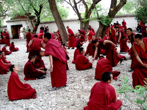 Monks In Lhasa 1