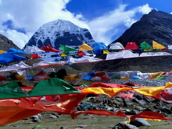 Prayer Flags Around Mount Kailash